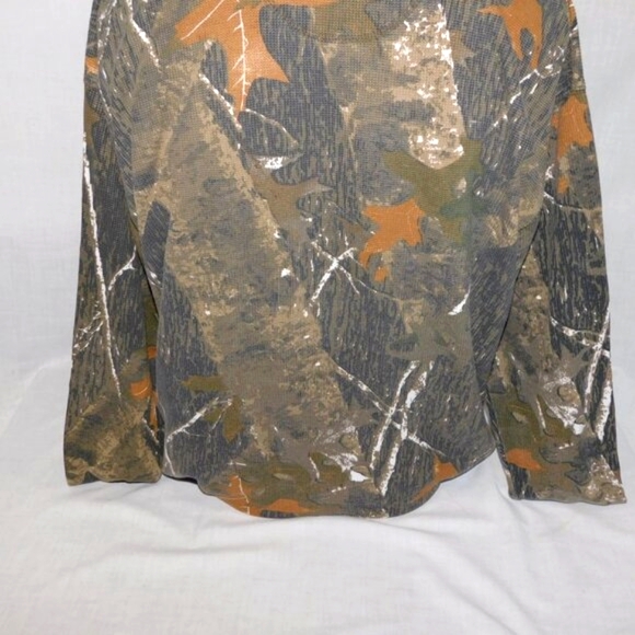 Canyon Guide Outfitters Mens XL Camo Camouflage Long Sleeve Waffle Henley Shirt - Picture 11 of 12